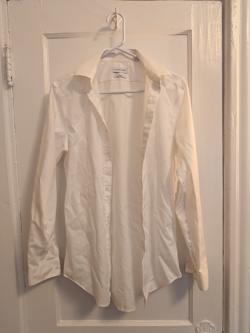 Calvin Klein Men's Classic White Button-Up Dress Shirt